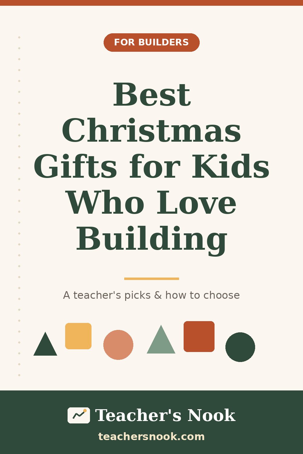 Pinterest-style graphic: Best Christmas Gifts for Kids Who Love Building